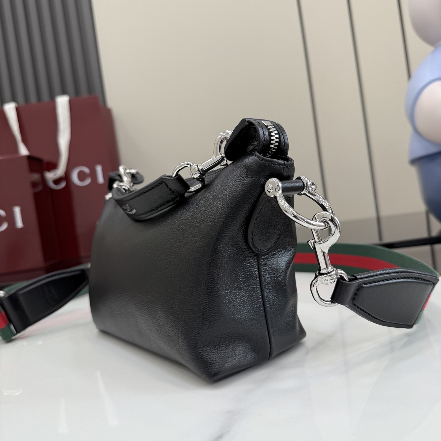 Guc*ci Brera Leather Shoulder Bag-25.5*14*8CM
