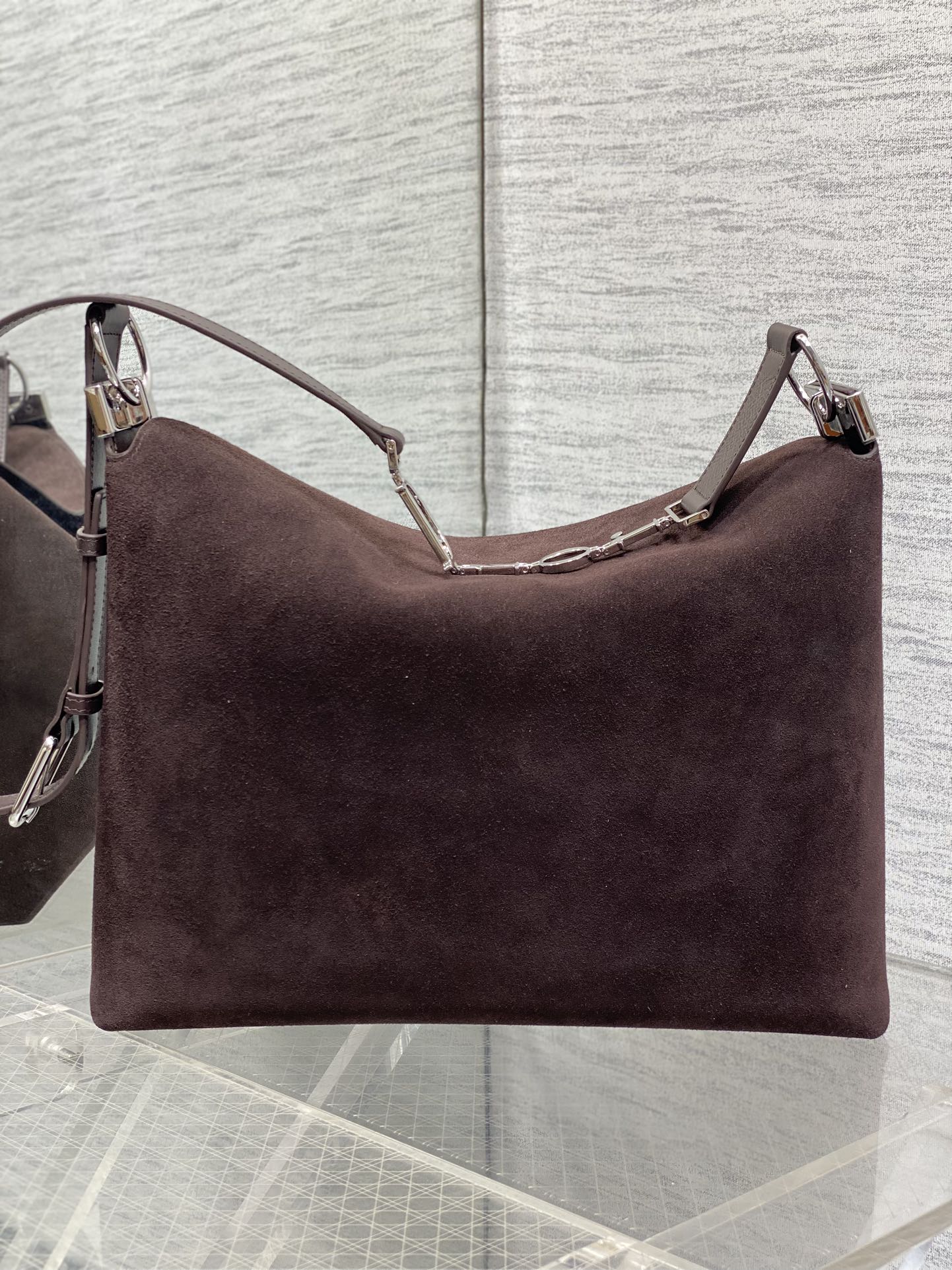 Diro 2026ss Chrustian Hobo Bag(Silver)-28*24*8CM/33*27*9CM/39*29*11CM