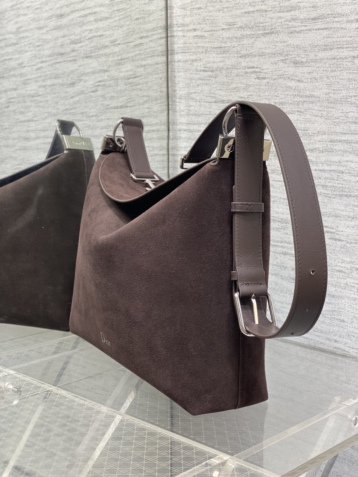 Diro 2026ss Chrustian Hobo Bag(Silver)-28*24*8CM/33*27*9CM/39*29*11CM