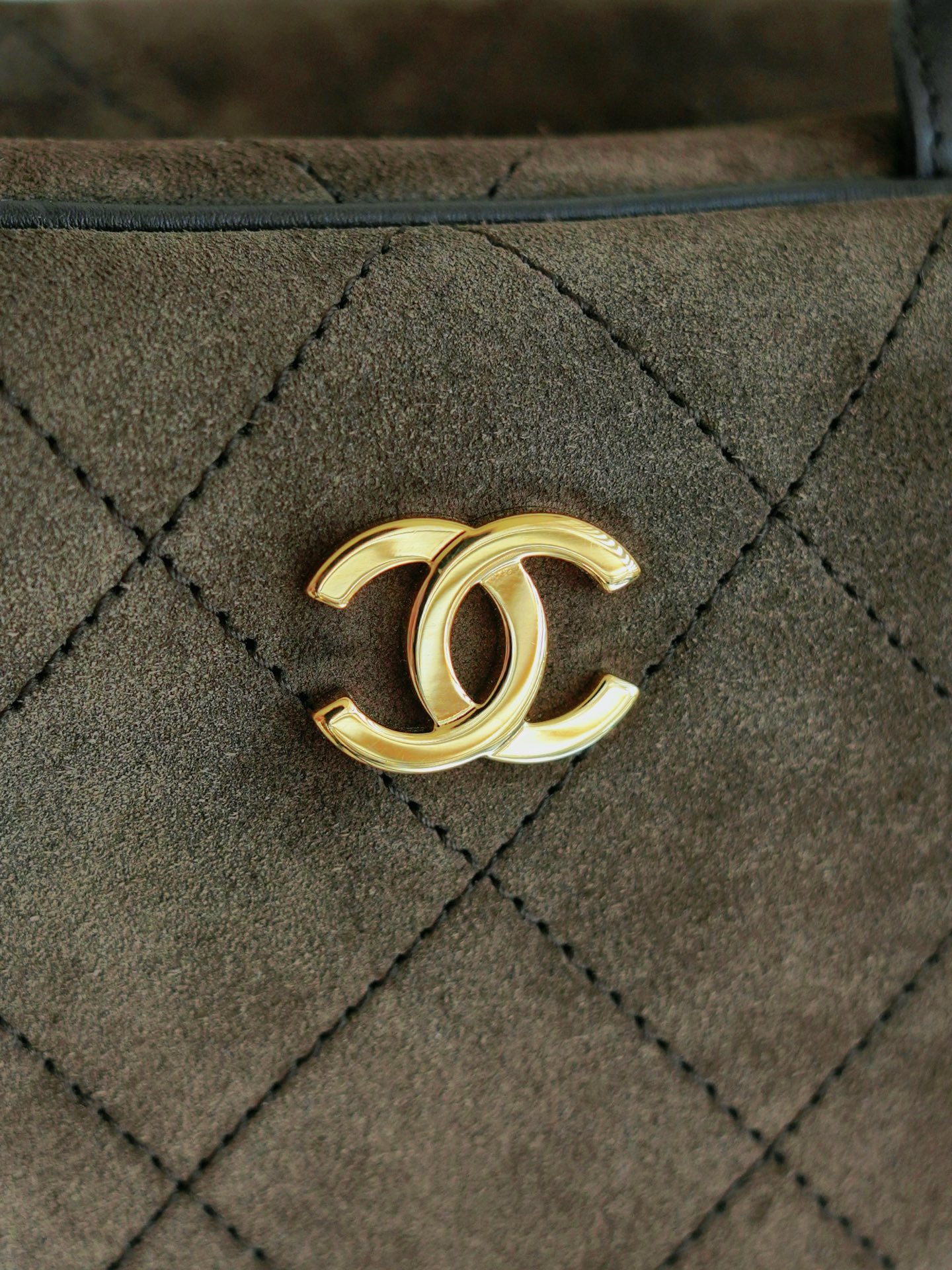 Ch@nel Suede Calfskin Perfect Bowling Bag